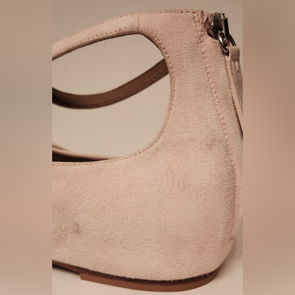 Tabitha Simmons Equipment Lynette Suede Point Toe Flats Women’s Baby Pink Size 6 - Picture 16 of 16